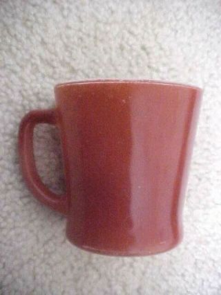 " Rare " Vintage Fire King Cinnamon/rust Color Coffee Cup/mug D Handle
