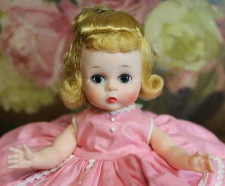 Delightful Madame Alexander - Kins Bkw Blonde Doll Tagged Dress