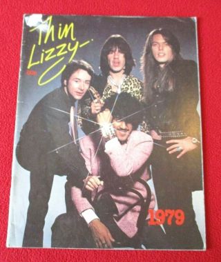 Thin Lizzy Concert Program 1978 With Gary Moore Phil Lynott Programme Black Rose