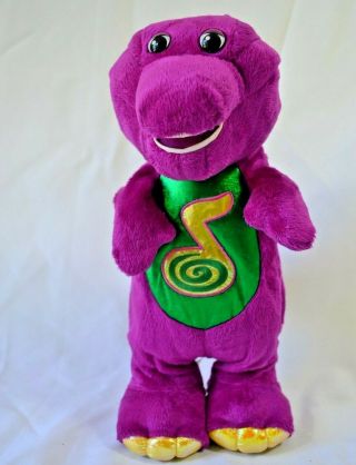 Barney the Dinosaur DINO DANCE Animated Singing Dancing Plush Purple 2002 13 