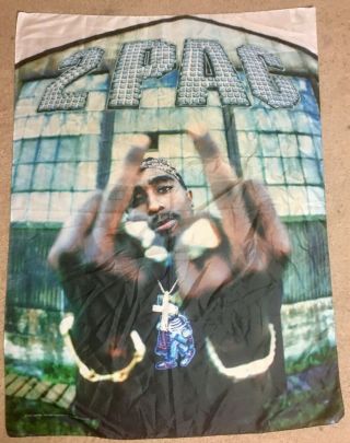 (2) 2Pac Silk Fabric Posters | 40 x 30 | All Eyes On Me,  Middle Fingers | GREAT 2