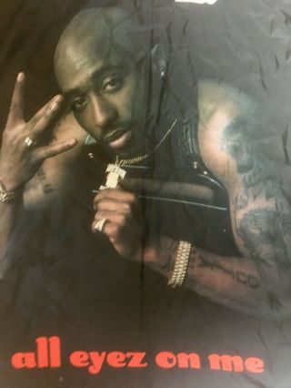 (2) 2Pac Silk Fabric Posters | 40 x 30 | All Eyes On Me,  Middle Fingers | GREAT 3