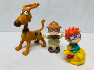 Rugrats Figures Spike The Dog Chucky And Tommy Vintage Character Toys Wind - Up