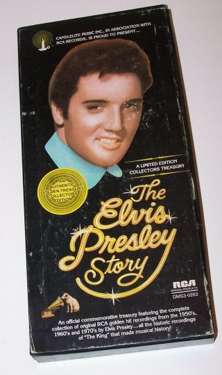 Vintage 1977 The Elvis Presley Story 8 Track Box Set Dms3 - 0263 - Rca