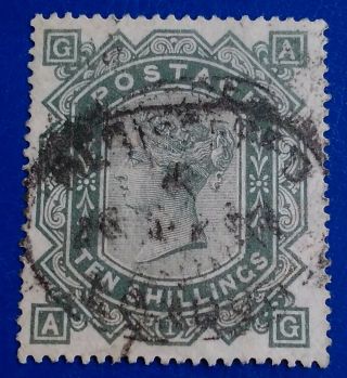 Sg135 Qv 10/ - Greenish Grey Ag Good Fine With Regestered Oval Cancel