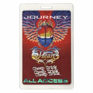 Journey Authentic 2008 Concert Tour Laminated Backstage Pass Heart Trick