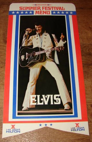 Elvis Las Vegas Hilton Souvenir Summer Festival Menu 1972
