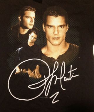 Vintage Rare Nwt Deadstock 1999 Ricky Martin 2 Black Winterland Tee T - Shirt Vtg