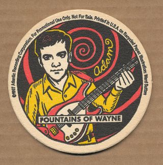Fountains Of Wayne (adam Schlesinger) Ultra Rare Promo Coaster 