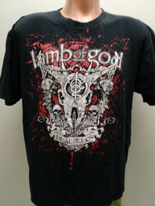 2009 Lamb Of God Dead Seeds Tour Shirt Xlarge
