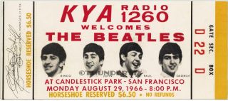 11 1966 The Beatles Full Concert Tickets Scrapbooking Frame Reprint Set 2