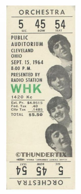 11 1964 The Beatles Full Concert Tickets Scrapbooking Frame Reprint Set 2