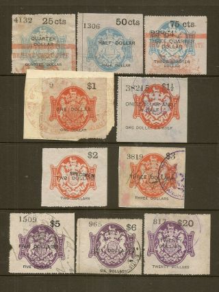 China 1885 British Consular Service Revenues For Use In China & Japan