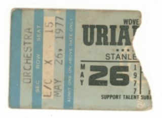 Rare Uriah Heep & Nazareth 5/26/77 Pittsburgh Pa Stanley Theatre Ticket Stub