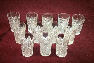 Fabulous Set Of 12 Champagne/juice Glasses - Pennsylvania Pattern - Us Glass 1897