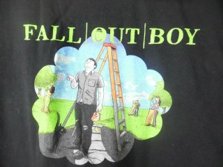 Fall Out Boy Black Clouds & Underdogs Concert Tour Graphic Tee Shirt Sz M Cotton