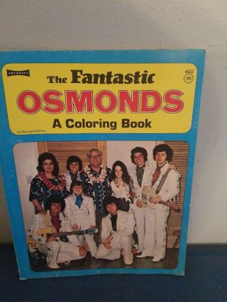 Vintage 1970s The Osmonds Activity Coloring Book Donny & Marie 