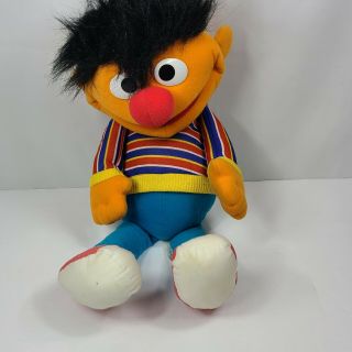 Sesame Street Ernie Puppet 1986 Full Body Plush Playskool Muppets