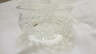 Round Footed Bowl Waterford Crystal Comeragh Pattern 5 1/2 " Signed