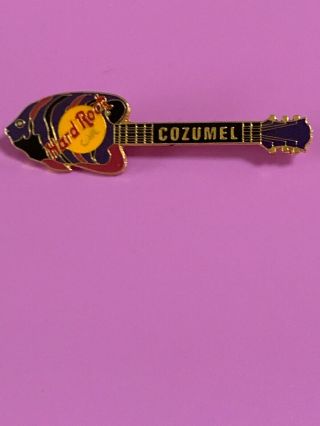 Hard Rock Cafe Cozumel 2000 Fish Guitar Pin Purple/black/red - Hrc 2049