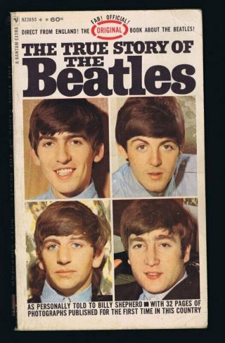 Vintage 1964 True Story Of The Beatles Bantam Paperback Book