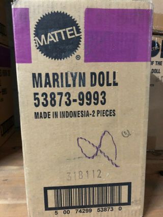 Factory Case Of 2 Marilyn Monroe 1 2002 Barbie Doll 2001 Untouched