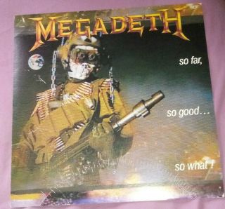 Vintage 1987 Megadeth So Far So Good So What Promo 12 " ×12 " 2 - Sided Poster Flat