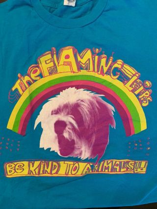 Vintage The Flaming Lips " Be Kind To Animals " T - Shirt Sz M