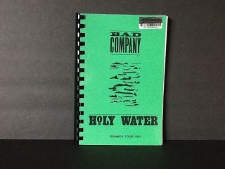 Bad Company Holy Water Summer 1991 Tour Book Only Given To Band And Crew