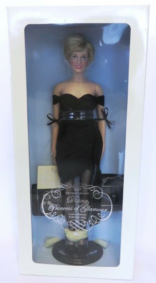 Nrfb Franklin Le Princess Diana " Princess Of Glamour " Vinyl Doll W/coa