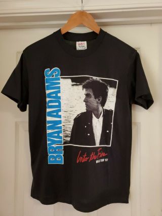 Vintage Bryan Adams Into The Fire World Tour 1987 80s Shirt Tee M Medium Usa