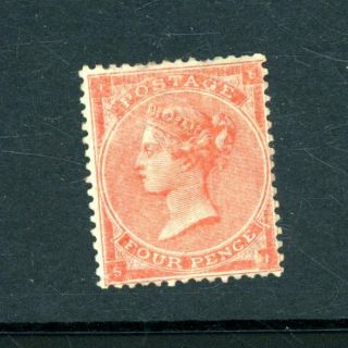 Queen Victoria 4d Red (sg 80) L.  H.  M.  (jy495)