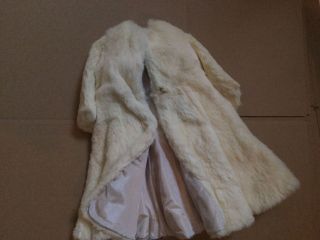 Reserved For Nancy Doll Terri Lee Clothing White Rabbit Fur Long Formal Coat
