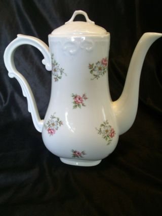 Princess House Rose Garden Porcelain Tea Coffee Pot - Portugal - 5 Cup