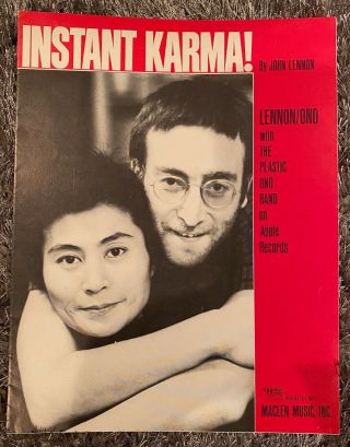 The Beatles Usa 1970 Sheet Music John Lennon Instant Karma
