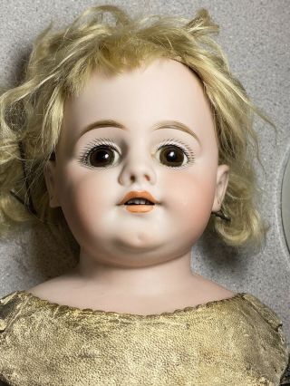 Antique Simon & Halbig Bisque Porcelain Doll Shouldered Head Kid Body 28”
