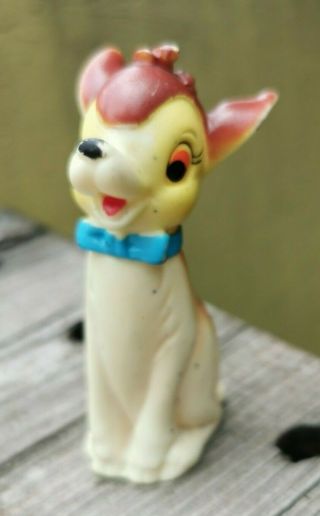 Vtg Rare Mexican Seated Bambi Rubber Figure Walt Disney Productions Mexico
