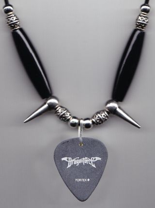 Dragonforce Sam Totman Signature Black Guitar Pick Necklace - 2008 Tour
