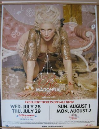 Madonna,  Reinvention World Tour 2004,  18 " X24 " Florida Shows Poster,  Exc.  Cond.