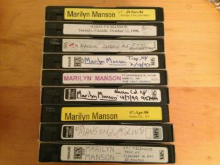 Vhs As Blank - 9 Tapes Of Music Concerts,  Marilyn Manson