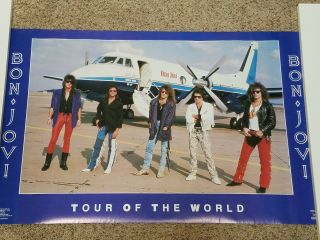 Rare Vintage Bon Jovi Poster - Copyright 1987 - - In Sleeve