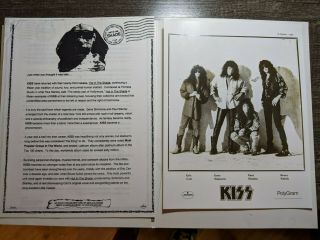 Kiss Hot In The Shade Hits Press Kit 1989