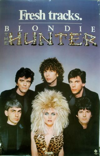 Rare Blondie The Hunter 1982 Vintage Orignal Music Record Store Promo Poster