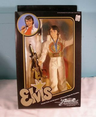 Vintage Elvis Presley Doll With Guitar & Microphone,  Eugene Doll Co. ,  1984,  Nib