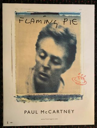 Paul Mccartney Flaming Pie 18x24 Official Capitol Promo Poster Beatles 1997