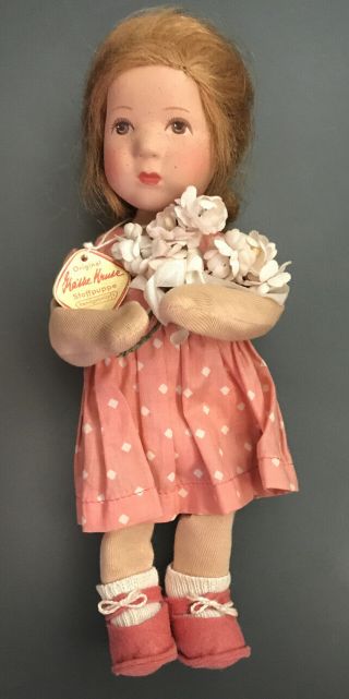Vintage 1960’s Kathe Kruse 10 " Doll With Tag -