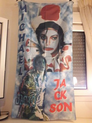 Vintage Michael Jackson 80s 90s Textile Poster Flag