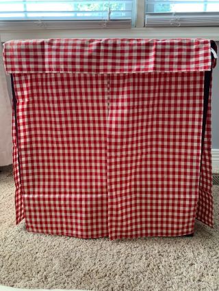 Retired American Girl Doll Felicity’s 4 - Poster Canopy Red Gingham Bed