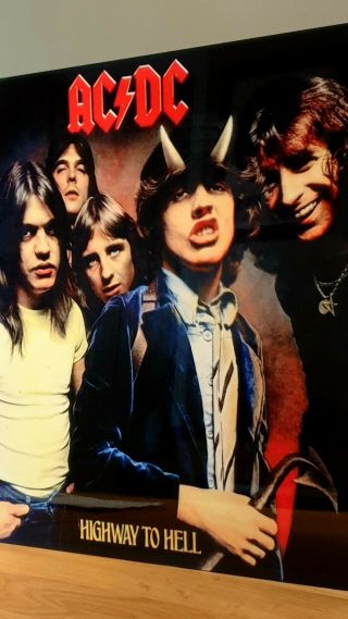 Ac/dc Highway To Hell 12x12 Inch Metal Sign