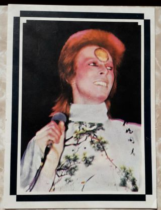 David Bowie Fan Club Christmas Card Printed Autograph 1973 Ziggy Stardust